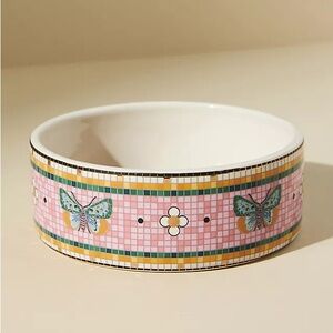 2 Small Bistro Garden Tile Pet Bowl